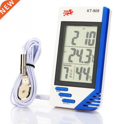 in 1 Thermometer Hygrometer Clock KT-908 Display Temperatu