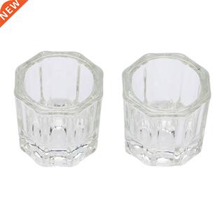 1pc Mini Clear Crystal Glass Acrylic Nail Art Dappen Dish Cu