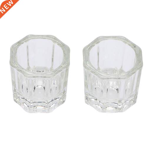 1pc Mini Clear Crystal Glass Acrylic Nail Art Dappen Dish Cu