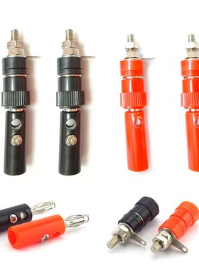 8pcs 4mm Speaker Screw Banana Plugs Connectors Solderless bi