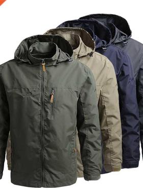 Men Windbreaker Military Field Jackets Outerwear Mens Winter