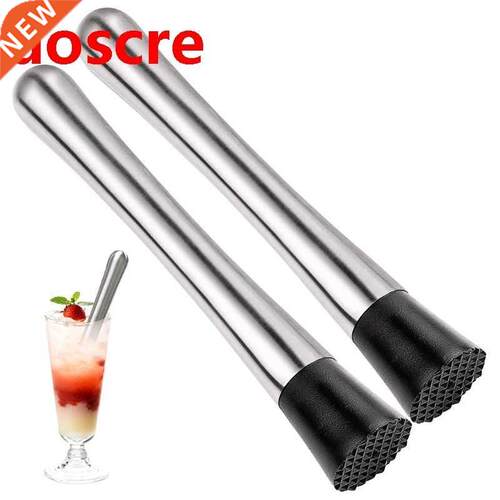 2PCS Muddler Bar Tool Stanless Steel Cocktal Muddler Profe