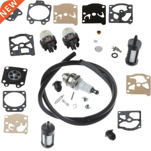 Carburetor Repair Kit With Primer Bulb Fuel Line Filter Spar