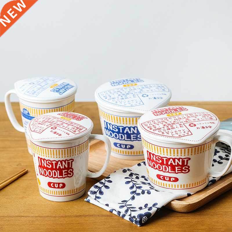 ins style creative instant noodle ceramic Cup bowl with cove