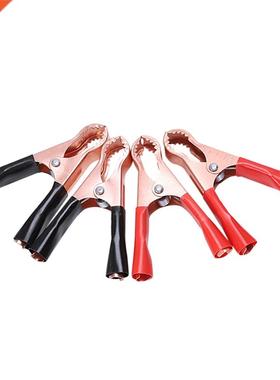 2 Pair Copper Plated Insulated Car Battery Clips Alligator C