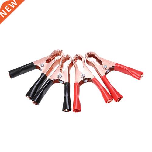 2 Pair Copper Plated Insulated Car Battery Clips Alligator C