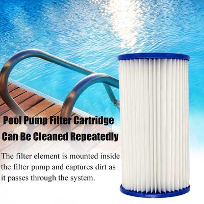 Swimming Pool Pump Filter Cartridge, Can Be Cleaned Repeate