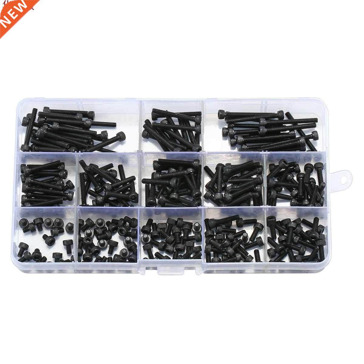 260Pcs M3 12.9 Grade Carbon Steel Hex Socket Cap Head Screw