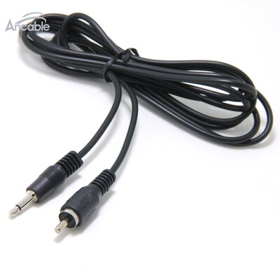 RCA Male to 3.5mm 1/8'' Monaural Mini Mono Male Plug Jack C