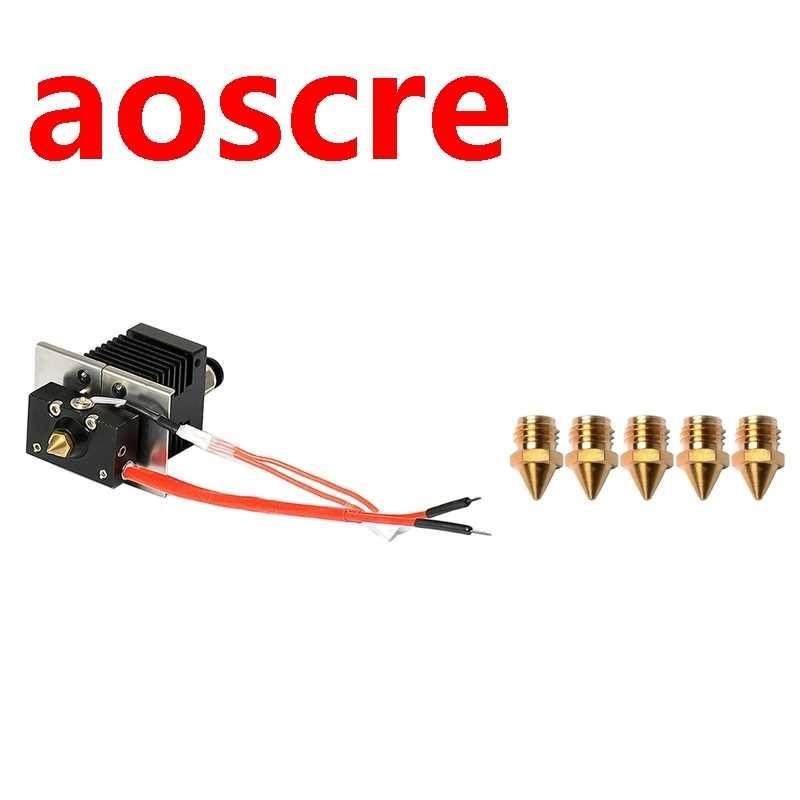 2 Set 3D Printer Accessories: 1 Pcs Hot End Extruder Nozzle