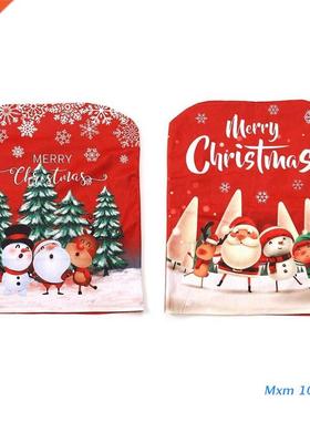 Christas Dining Chair Covers Santa Snowan Elk Slipcovers C