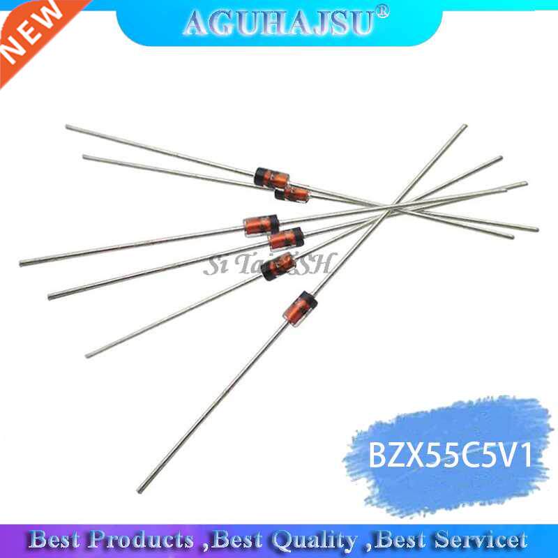 100PCS 0.5W 5.1V BZX55C5V1 1/2W DO-35 Diodes - 实物图