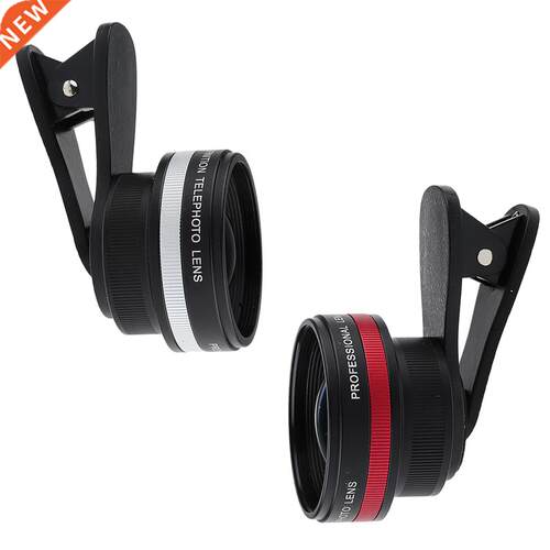 2 in1 Clip-on Optical Glass No Distortion HD 2X Wide-angle f