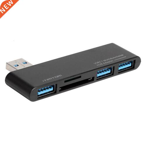 Portable 5 in 1 USB 3.0 HUB Splitter Converter 5Gbps 3 USB 3