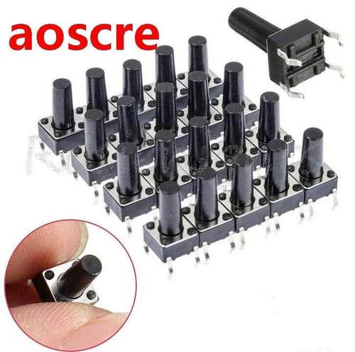 50pcs/lot 6x6x12MM 4PIN G95 Tactile Tact Push Button Micro S