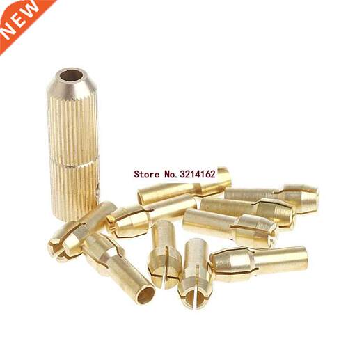 10Pcs 0.5-.2mm Micro Twist Hand Drill Kit Chuck Electric Dr