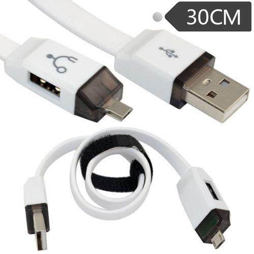 Dual Micro USB Host OTG Charging Data Cable Adapter