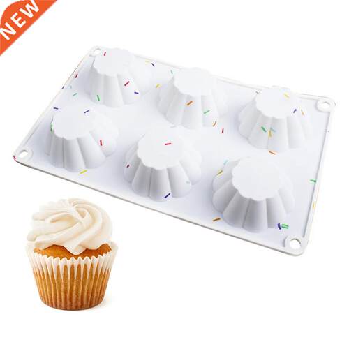 Silicone Muffin Pan 6-Cup Silicone Cupcake Mold Muffin Cup F