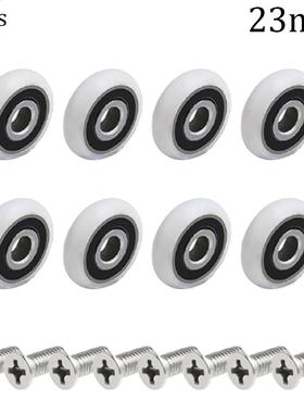 8 Pcs Shower Door Runner Rollers Wheels Pulleys Replacement