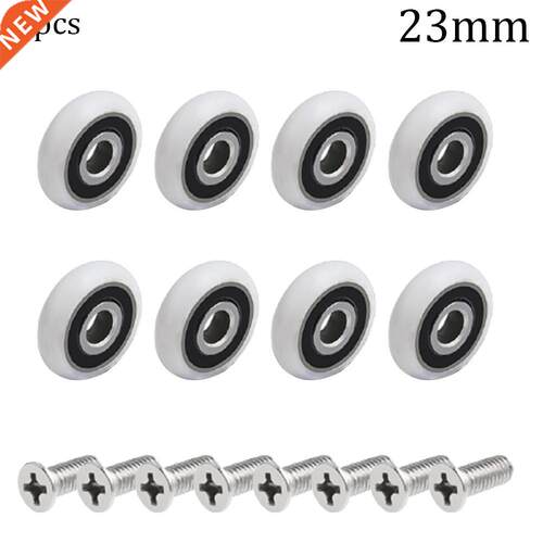 8 Pcs Shower Door Runner Rollers Wheels Pulleys Replacement