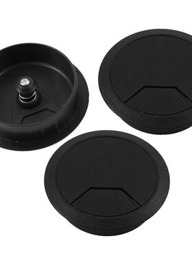 Desktop Computer PC Black Grommet Cable Hole Cover 5 Pcs