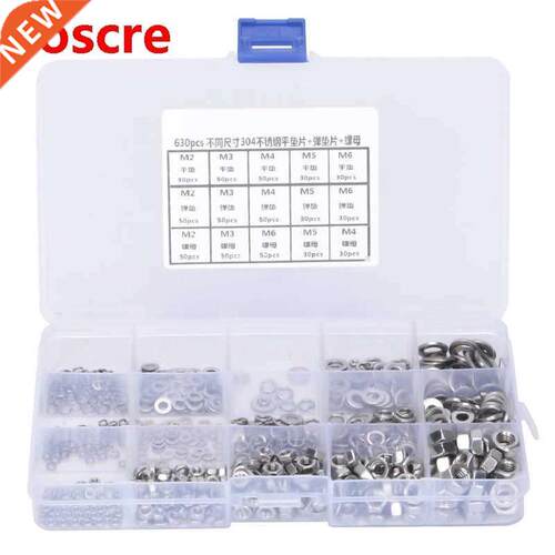 Flat washer in stainless steel + spring gasket + assortment