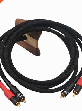 Pair 4N Oxygen Free Copper RCA Cable Amplifier HiFi Audio Li