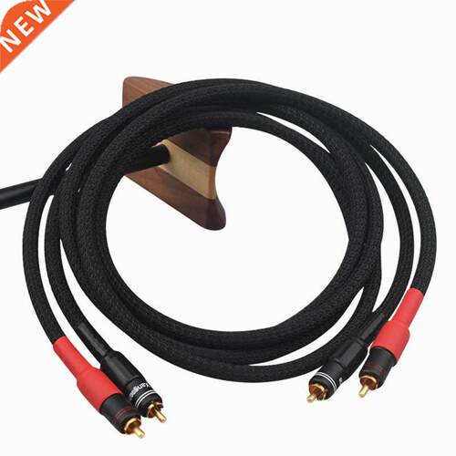 Pair 4N Oxygen Free Copper RCA Cable Amplifier HiFi Audio Li