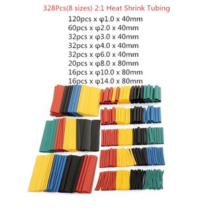 164pcs/328pcs/127pcsSet Polyolefin Shrinking Assorted Heat S