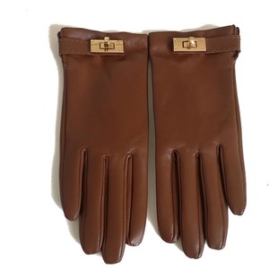 Women's Genuine Leather Gloves Fashion Brand Black Brown