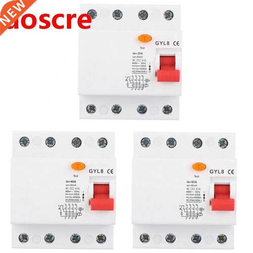 circuit breaker GYL8 25/40/6A 4P 400VAC RCCB Residual Curre