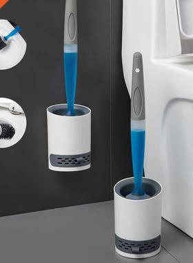 GURET Silicone Toilet Brush Wall-Mounted Cleaning Tools Refi