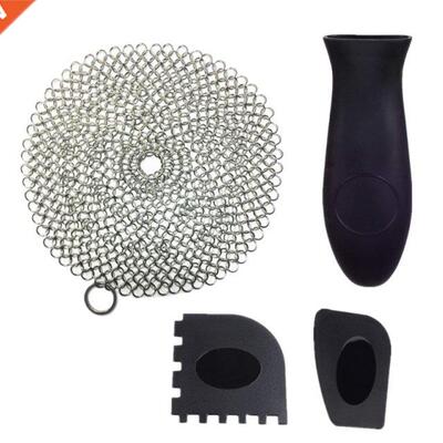 Stainless Steel Scrubber Set Include Cleaning Cleaner Black