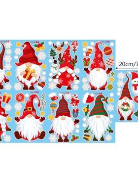 9 Sheet Christmas Decorations Window Decals Tomte Gnome Clin