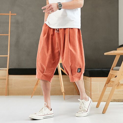 Plus Size Summer Harem Pants Men Short Joggers Chinese Style