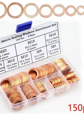 150pcs Copper Washers O- Ring Set M6 M8 M10 M12 M14 M16 M18