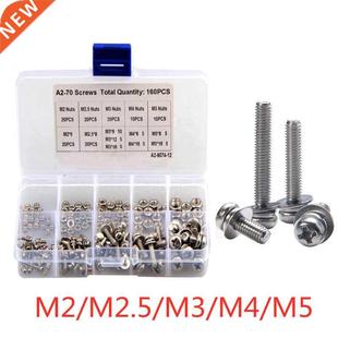 Head 304 Stainless Set Pan Screws 160PCS Steel Cross