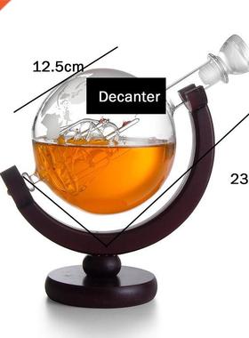 Globe sailing wine bottle glass craft special-shaped shape w
