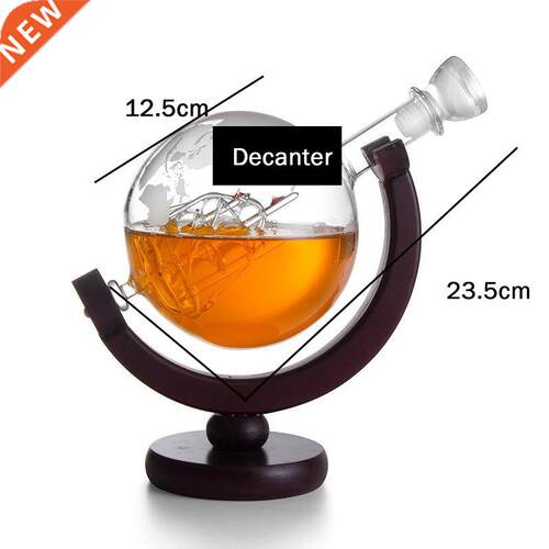 Globe sailing wine bottle glass craft special-shaped shape w