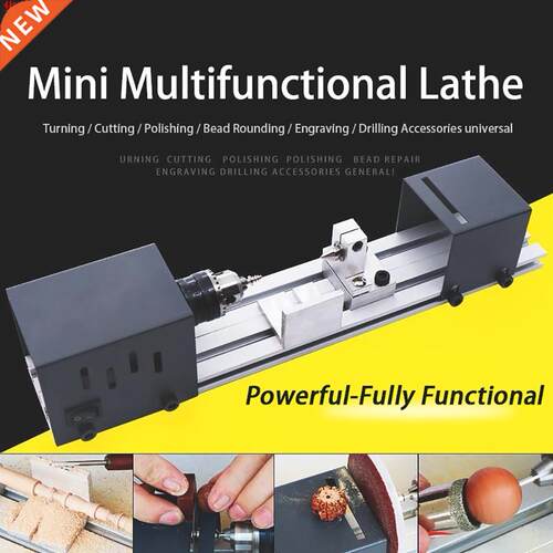 Mini Cnc Lathe Beads Machine Woodwork Diy Lathe Set Grinding