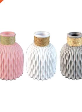 Plastic Vase Vintage Elegant Flower Pot Dry Flower Arrangeme