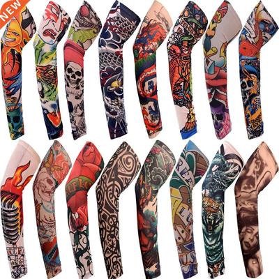 1PCS Outdoor Tattoo Gothic Skeleton Clown Sunscreen Sleeve F