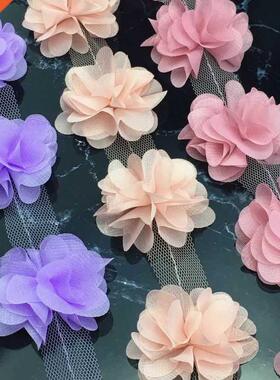 118 pieces 6cm Chiffon Flowers Artificial Flower DIY Girl Ha