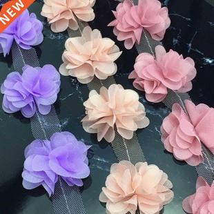Chiffon Flowers Girl pieces DIY 6cm Flower 118 Artificial