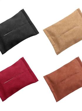 Car Accessories Car Sun Visor Tissue Box Suede Paper Napkin
