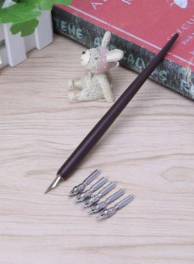 Wood English Calligraphy Pen Copperplate Script Oblique Dip