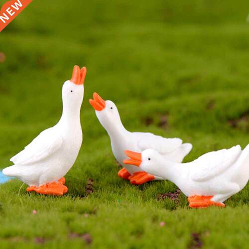 Cute Goose Figurine Miniatures Home Decoration Kawaii Animal