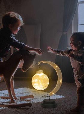 LED Moon Light Hemp Rope Iron Art Sepak Takraw Ball Lamp Rom