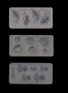 Pcs Mini Size Goldfish Lotus Leaf Earrrings Necklaces Resin