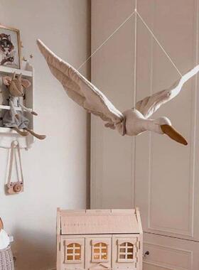 Wall Hangng Swan Toy Plush Stuffed Doll Fabrc Ornaments Ba